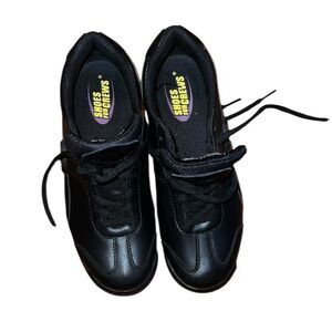 Shoes For Crews Women Black Leather Sneakers Size 7
